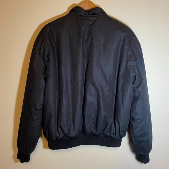 Members Only Bomber Jacket Black Size 44 (Large) Flight Military Combat Vintage - Picture 4 of 13